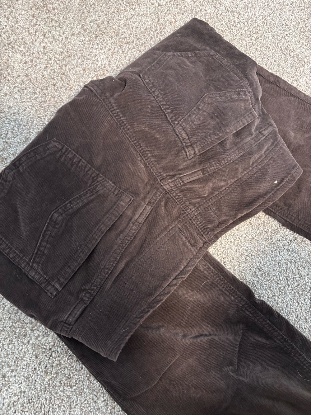 Women's Dark Brown Corduroy Flare Pants Free People 28 - Picture 3 of 4